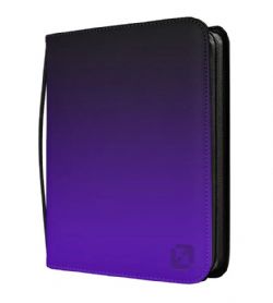 CARTABLE DE CARTES - PORTFOLIO MAUVE ET NOIR EVORETRO AVEC FERMETURE ÉCLAIR 3X3 POUR 216 CARTES À COLLECTIONNER